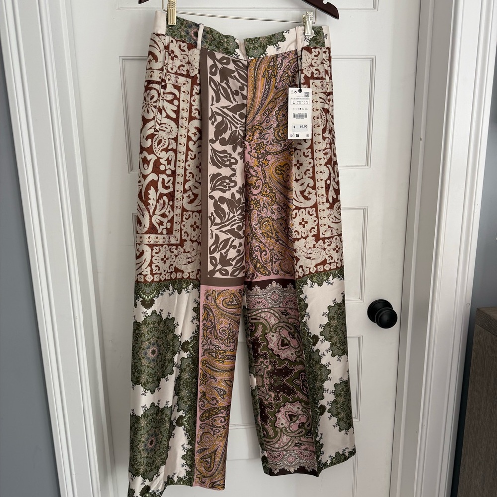 Zara scarf Paisley and Floral Pants